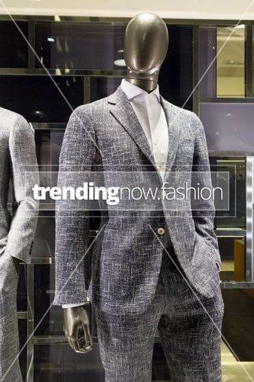 Milan shopping windows Canali