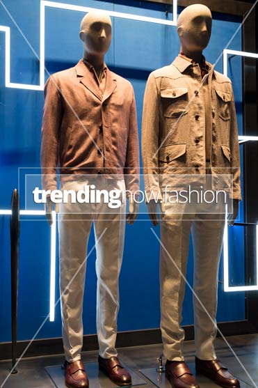 Milan shopping windows Ermenegildo Zegna